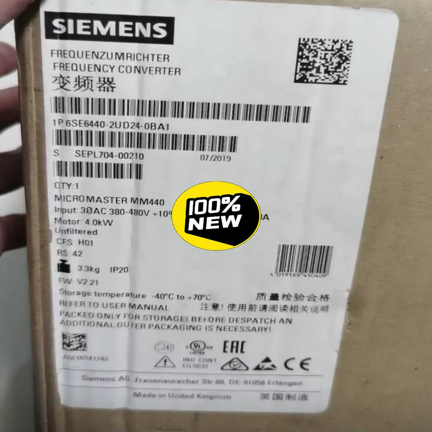 6SE6440-2UD24-0BA1MM440变频询价