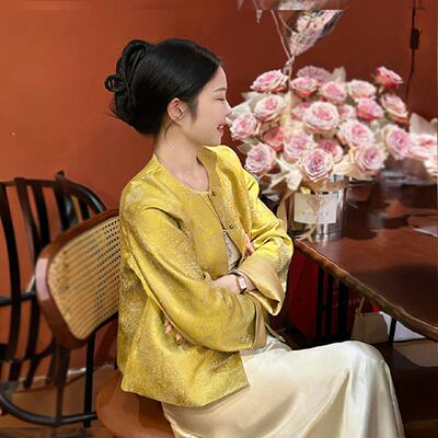 新中式外套女国风刺绣上衣轻奢高级感女装2025年新款秋季爆款衣服