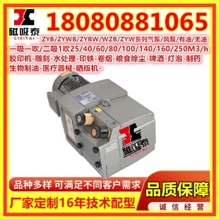 1.1KW陶瓷无油真空泵 ZYWB25E B真空压力复合气泵 风泵0.75