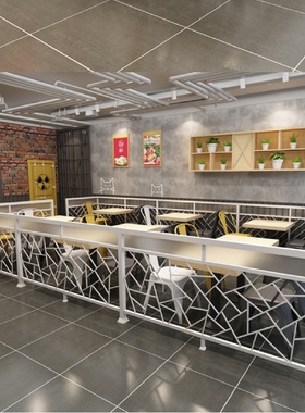 商场餐厅多功能铁艺隔断火锅烧烤店过道矮屏风工作室装饰隔断花架