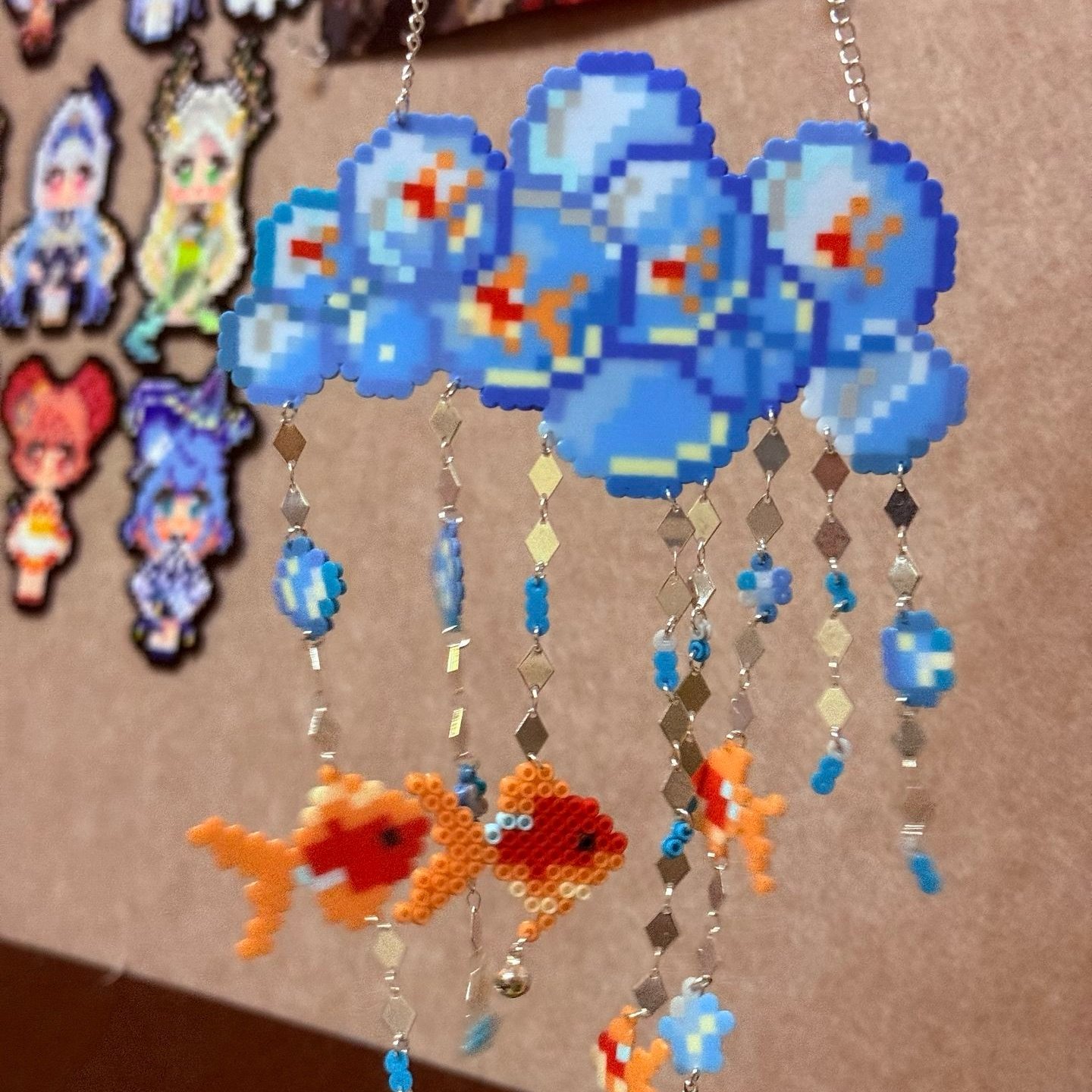 定制风铃拼豆风铃手工小鱼新款2026精美可爱拼豆玩具挂饰成品,模玩/动漫/周边/娃圈三坑/桌游,潮玩盲盒,淘宝优惠券,粉丝福利购,淘宝优惠卷