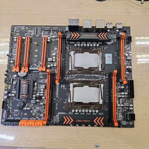 （议价）华南金牌x99-F8D双路主板，2022年出厂。双CPU插槽