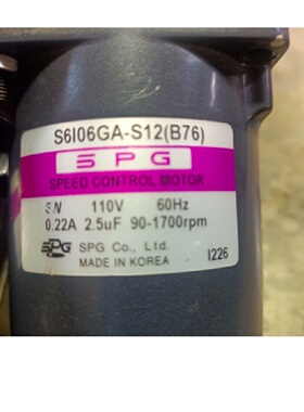 议价原装进口韩国SPG电机S6I06GA一S12（B76），功率6w，电压AC11