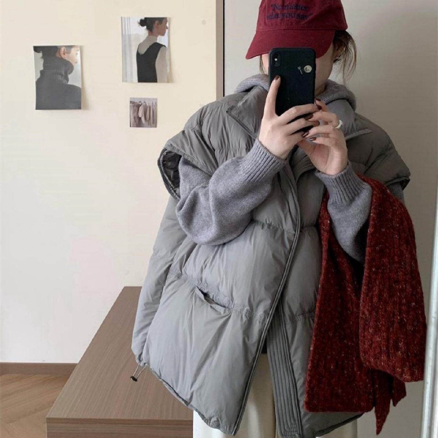 羽绒马甲背心女款2025新款秋冬季坎肩外穿今年流行的漂亮叠穿马夹