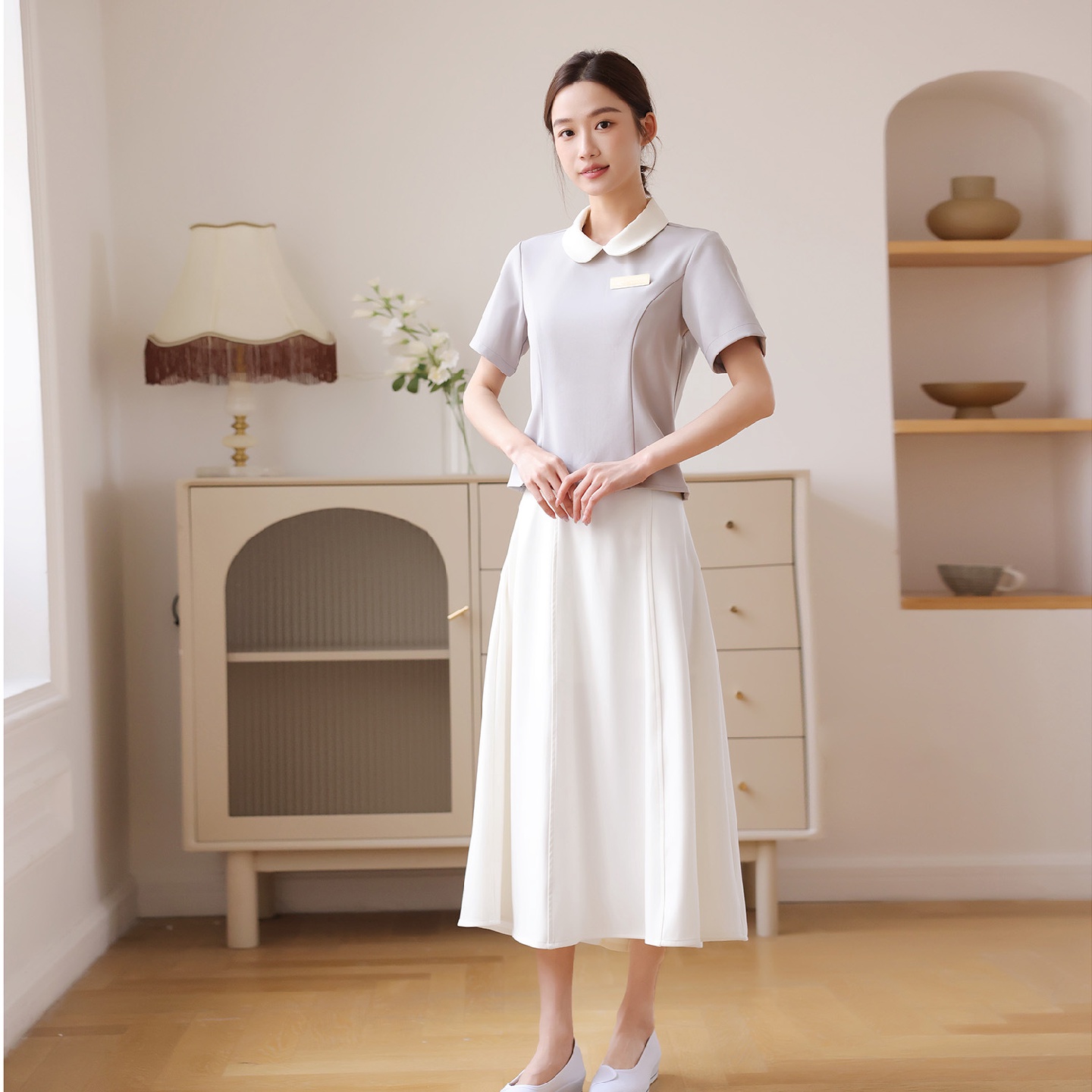 2025韩式春夏新款美容师工作服女高端美容院SPA工服套装采耳足浴