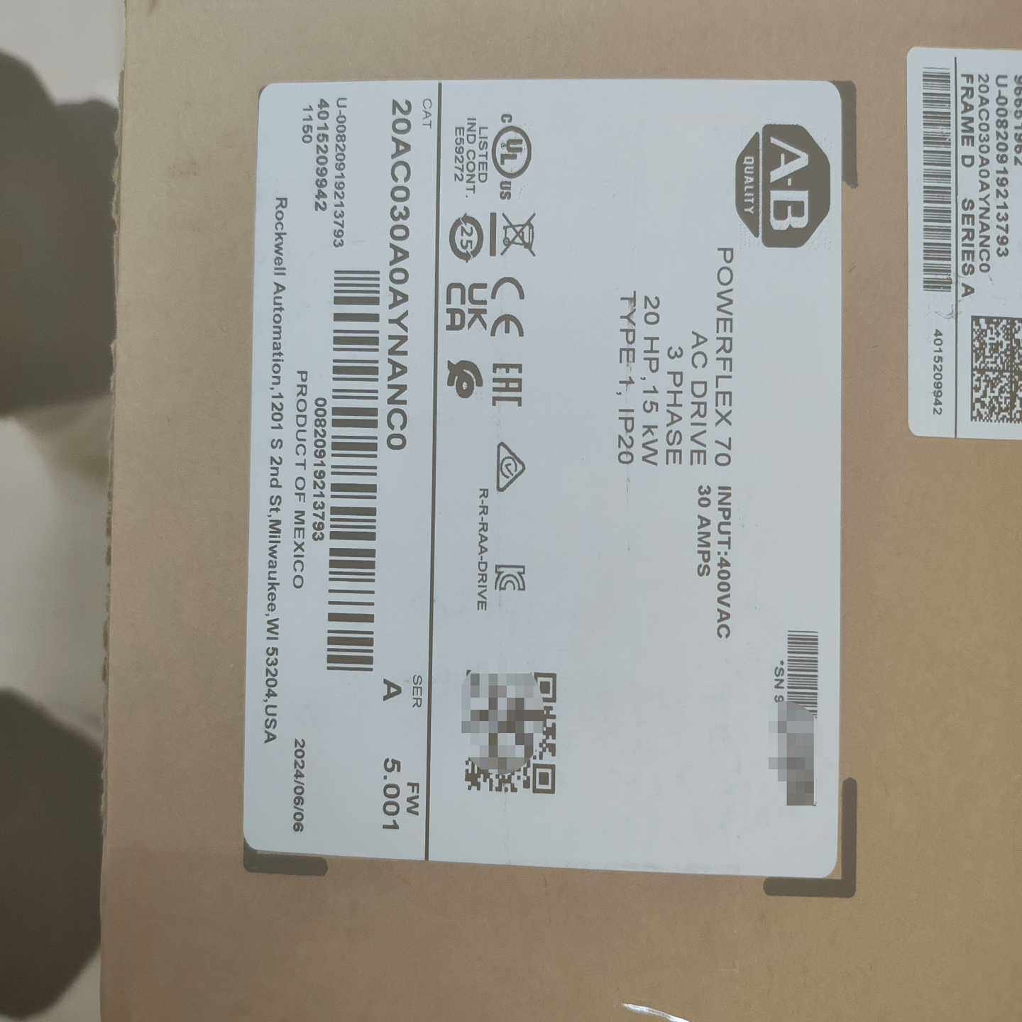 20AC030A0AYNANC0罗克韦尔AB变频器询价
