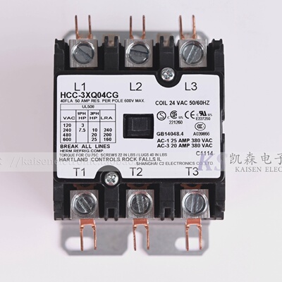 美国MILLER焊机用HCC-3XQ04BX28324VAC40A美式交流接触器