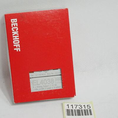 Beckhoff EL4038 0000 Rev.0020 analoge Ausgangsklemme  Neu OV