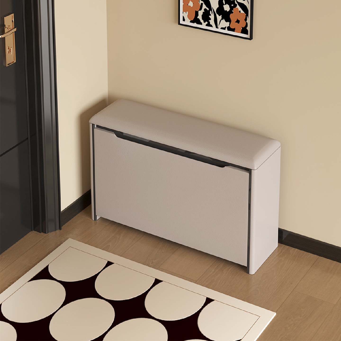 超薄换鞋凳实木翻斗超窄入户门口家用可坐鞋柜坐凳一体玄关穿鞋凳