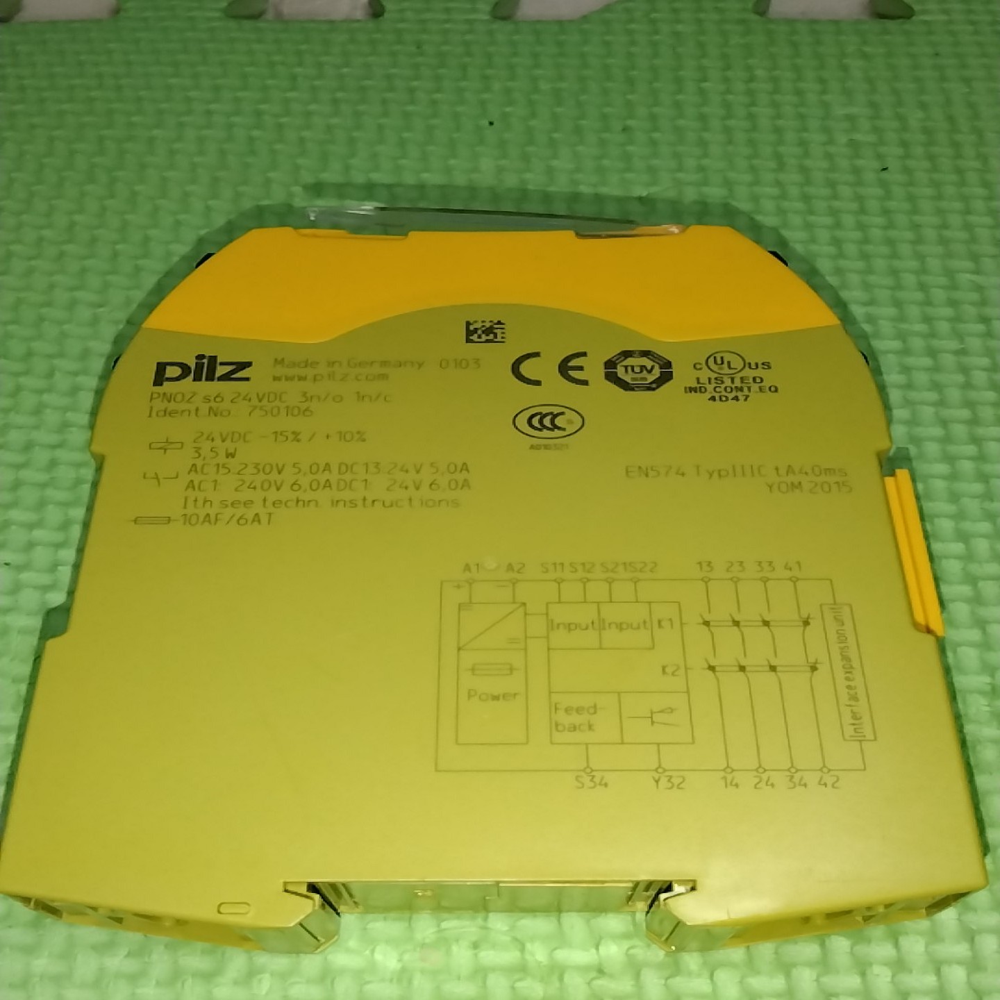 Pilz皮尔兹安全继电器，型号:PNOZS6订货号750询价