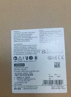 询价-3RW30141BB04交流半岛体电动机起动器