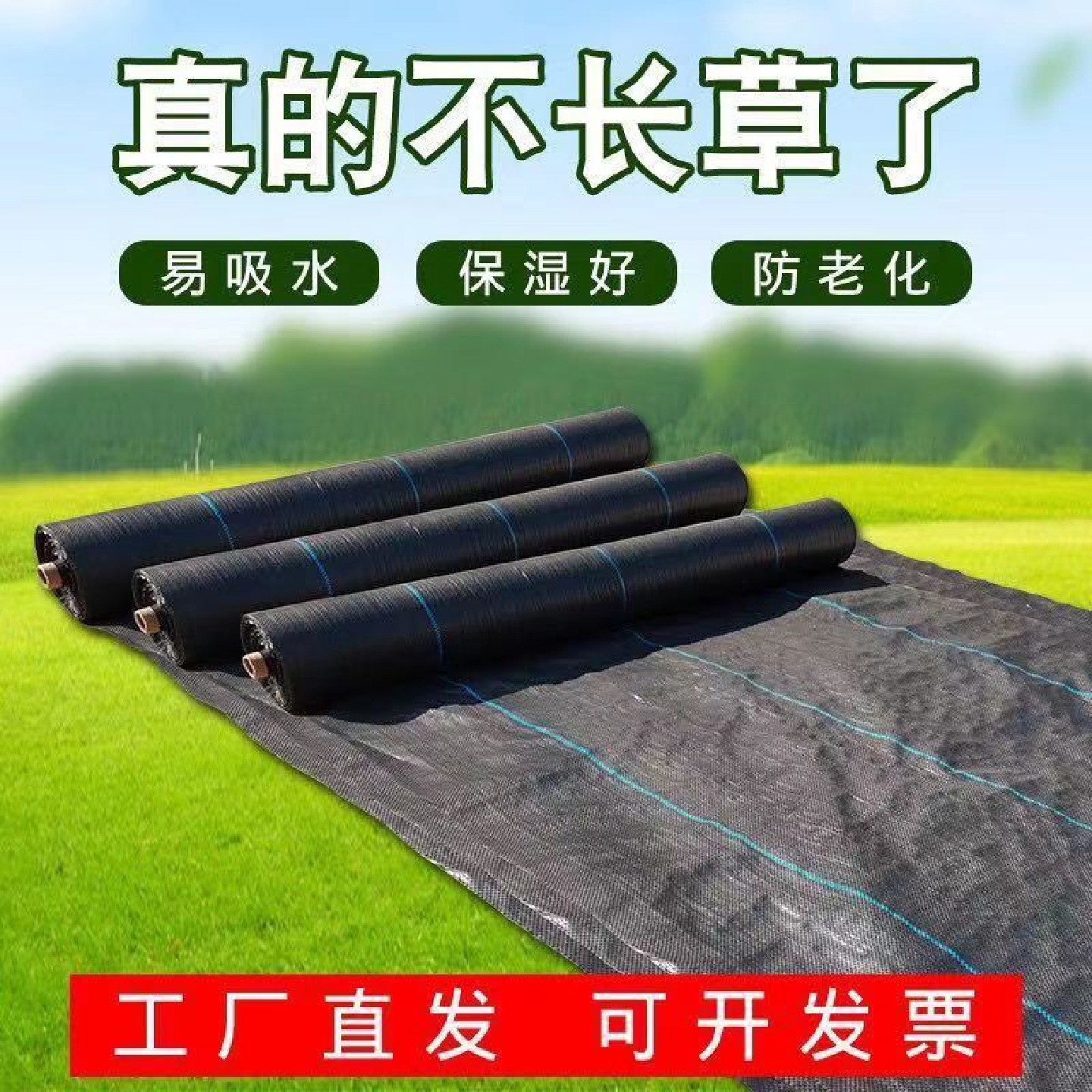 农用防草布除草布果园果树遮草盖草布抗老化透气保湿防草地布批发