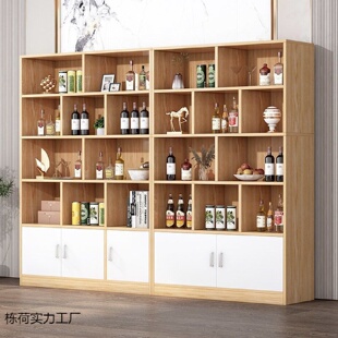 酒柜家用客厅玄关柜隔断柜简约现代展示柜门厅红酒落地展示储物柜