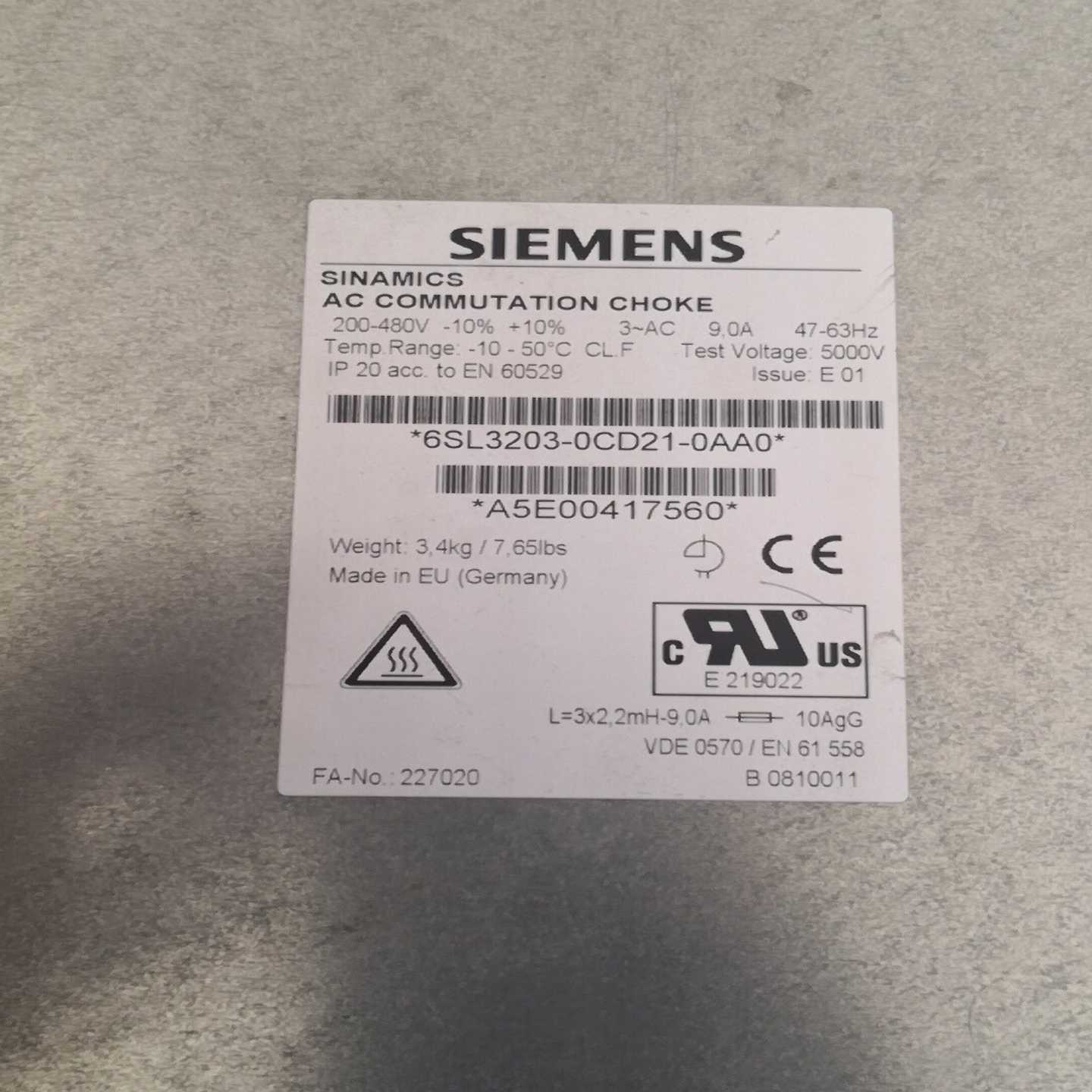 议价西门子电抗器6SL3203-0CD21-0AA0