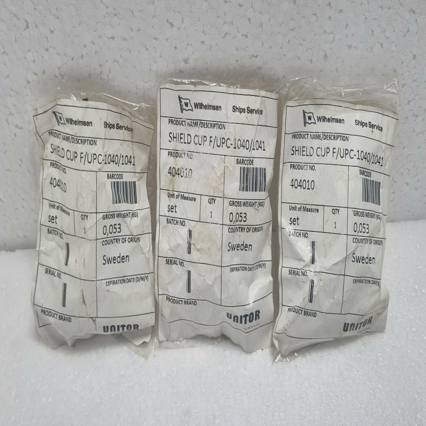 Unitor404010ShieldCupF/UPC-1040/1041-Lotof3Set