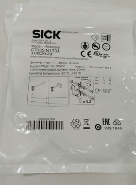 MDL德国SICK西克GTB2S-N1331传感器，货号10询价