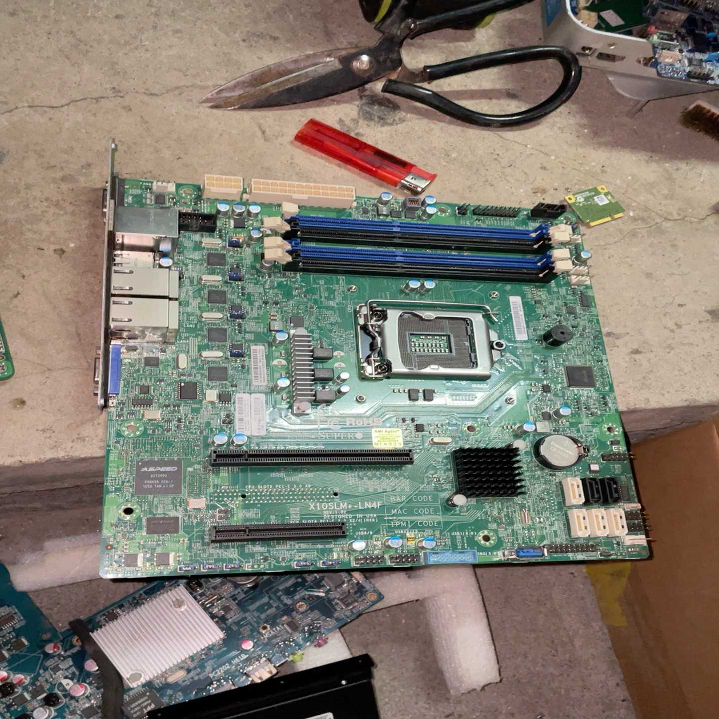 （议价）X10SLM-LN4F超威服务器主板千兆软路由nas主