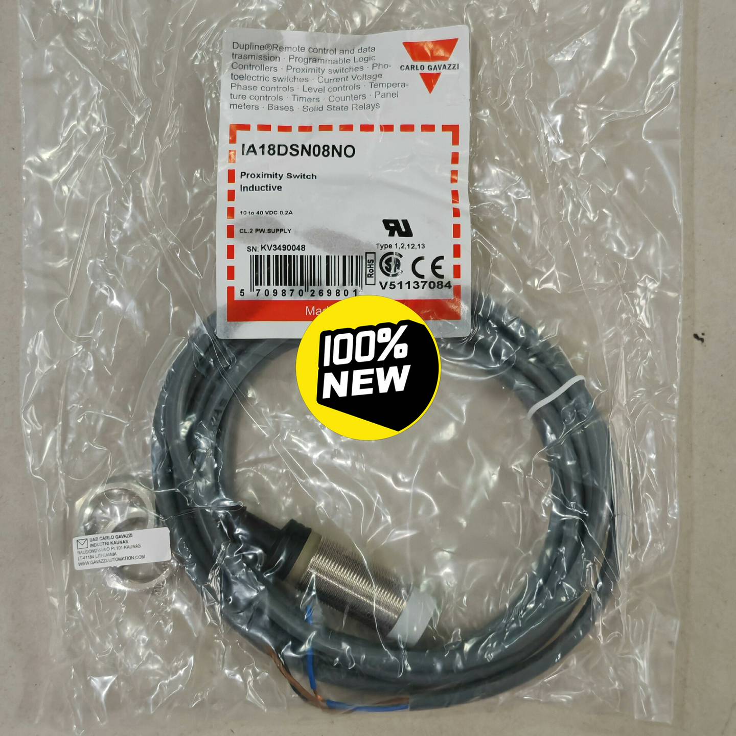 IA18DSN08N0瑞士佳乐接近开关IA18D询价