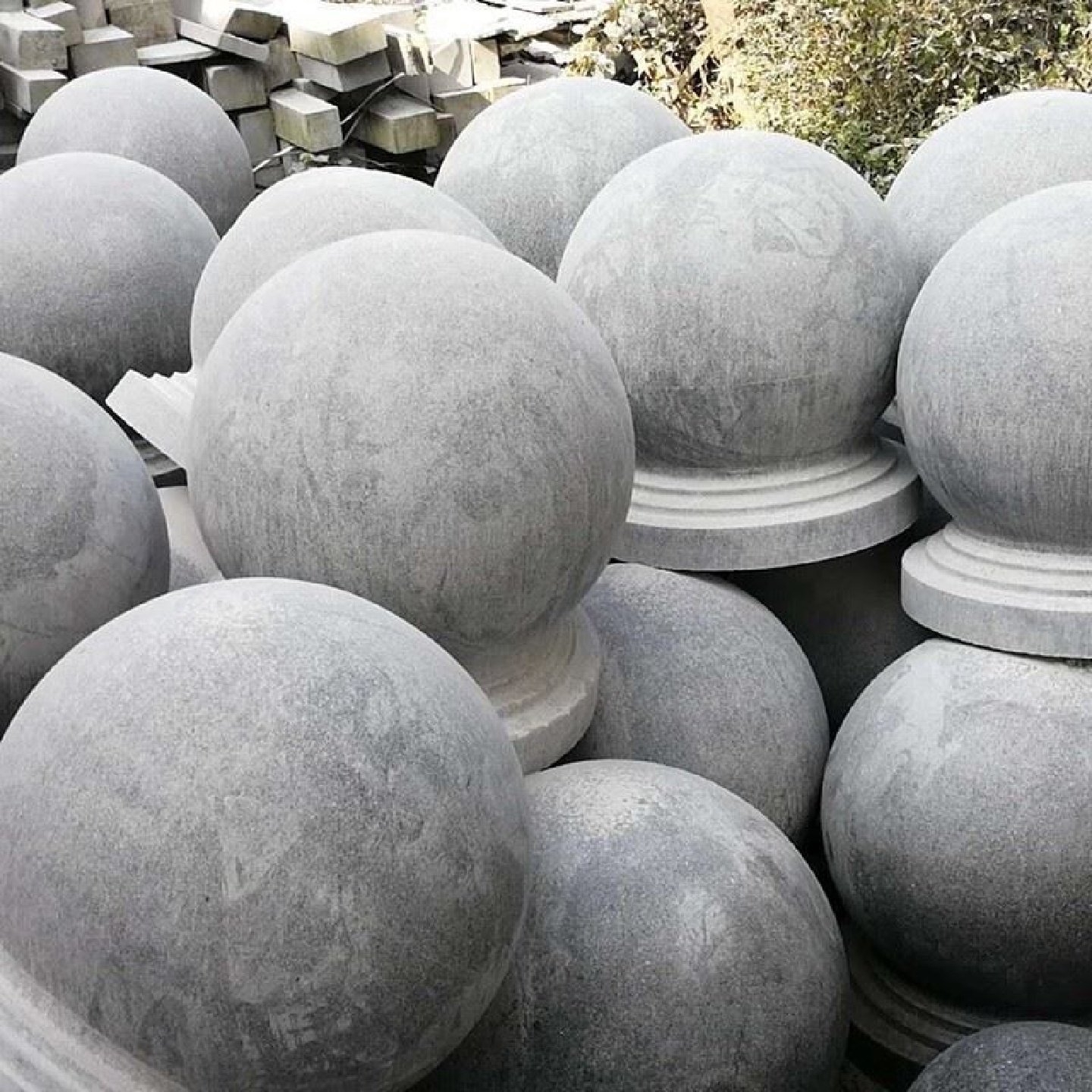 路障石球阻车圆球花岗岩石墩子大理石柱子阻车石材底座止车石头球,家居饰品,石雕,淘宝优惠券,粉丝福利购,淘宝优惠卷