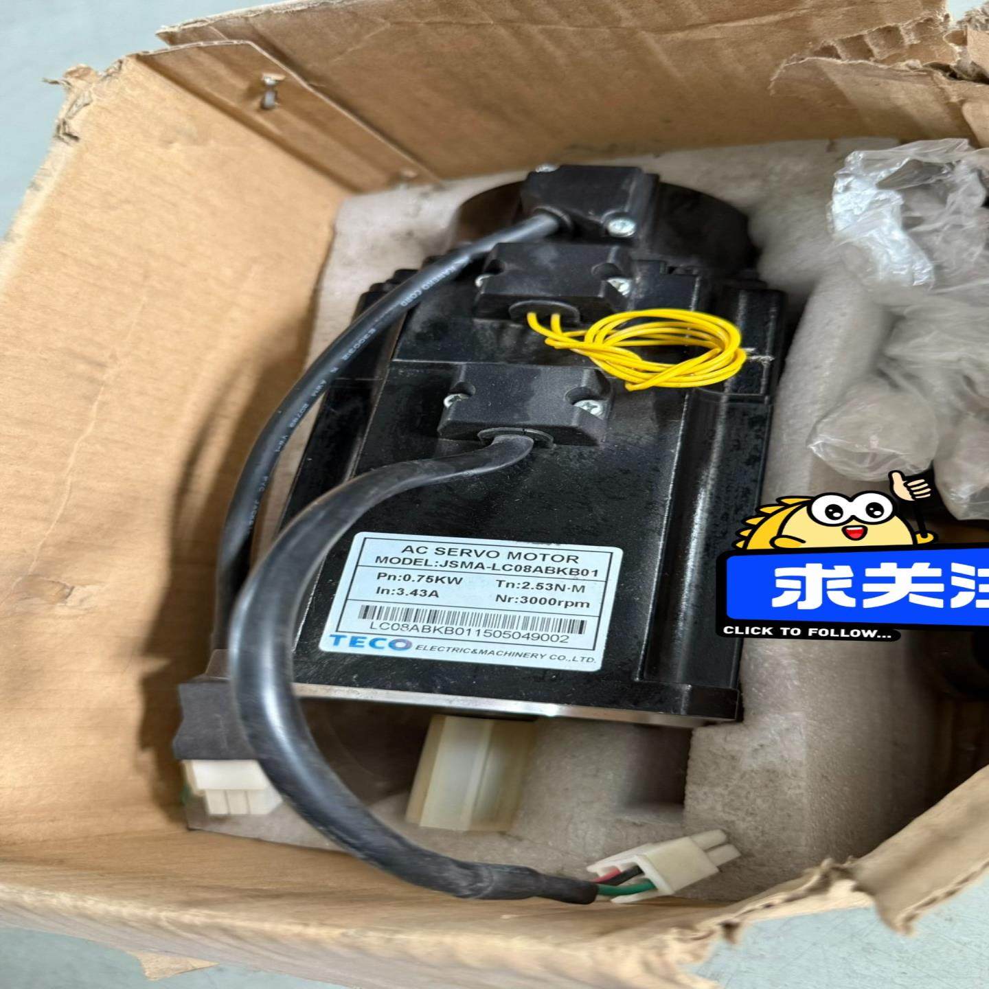 东元伺服电机JSMA-LC08ABKB01 750W 实；议价