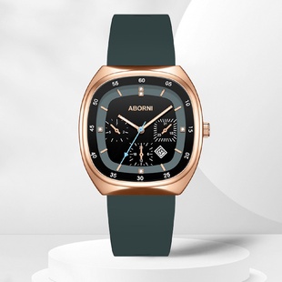 Calendar Womens Silicone Strap Qua Yaboni Dafang Watch