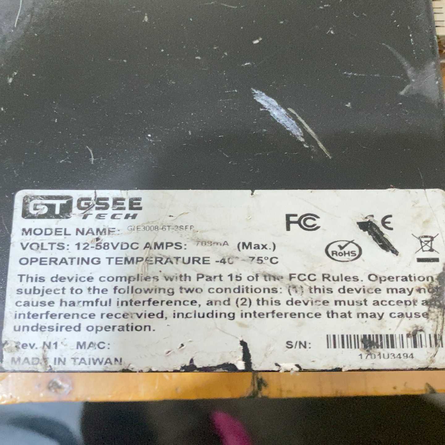 议价吉诺交换机GIE3008-6T-2SFP原装拆机