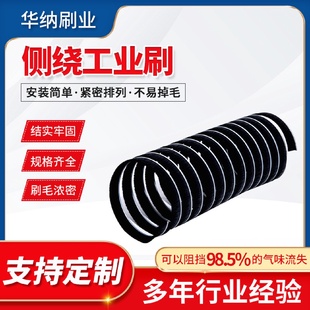 侧绕型除尘打磨辊筒工业刷电解板快速门毛刷外绕尼龙圆形毛刷厂家