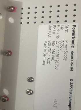 【请询价】Powertronic电源供应器BC588德国原装进口输