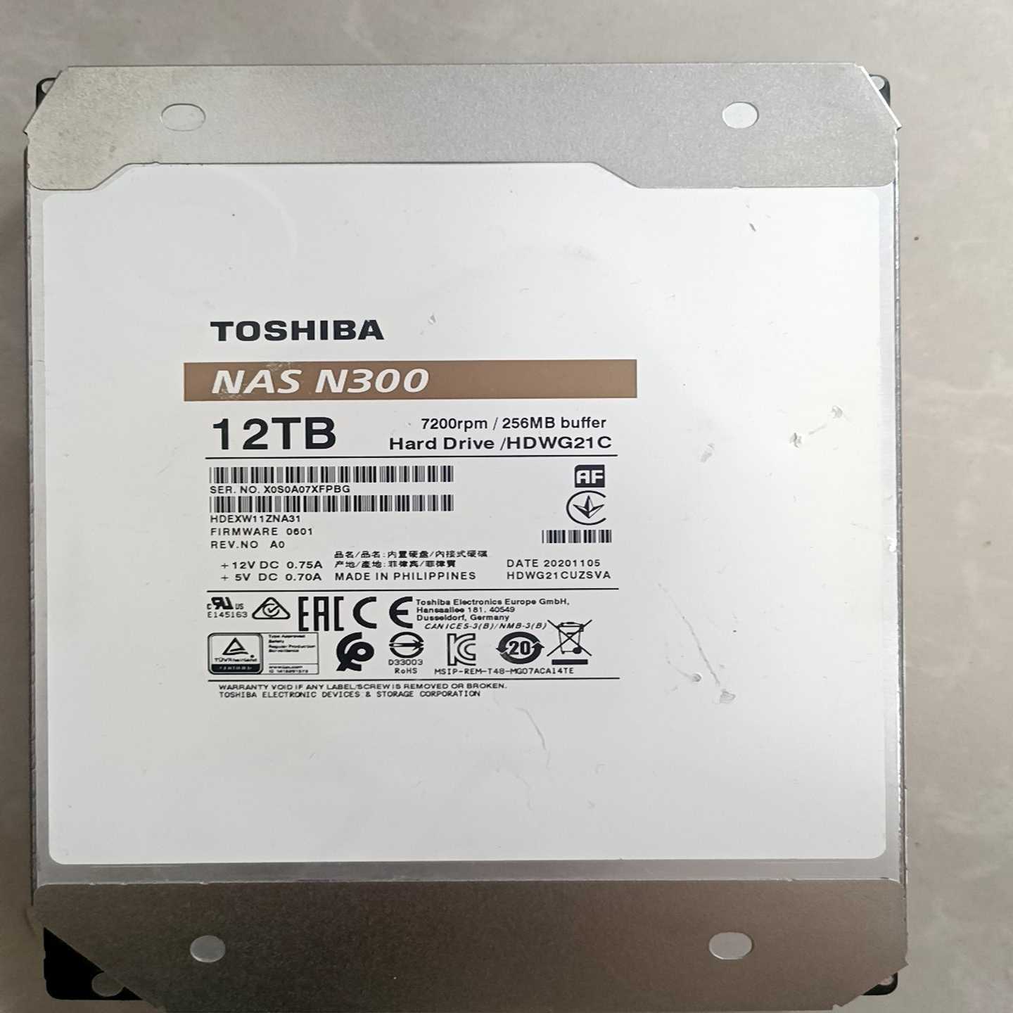 东芝N30012TNAS硬盘，7200转，256MB缓存--议价商品