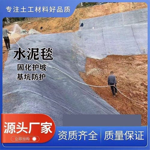 水泥毯浇水固化新型混凝土鱼塘护坡铺路水渠河道基坑固坝固土毯布