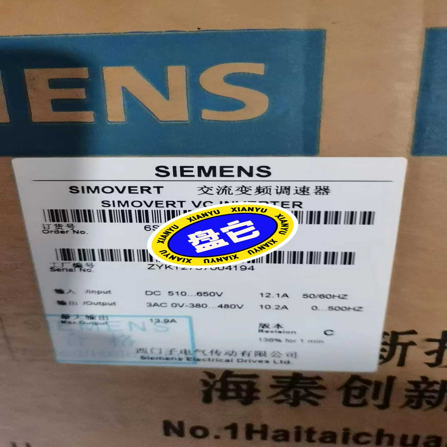 西门子变频器6SL3224-0BE32-2AA0德国进口，特~询价