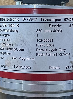 询价-德国TR帝尔编码器CE100S333462102