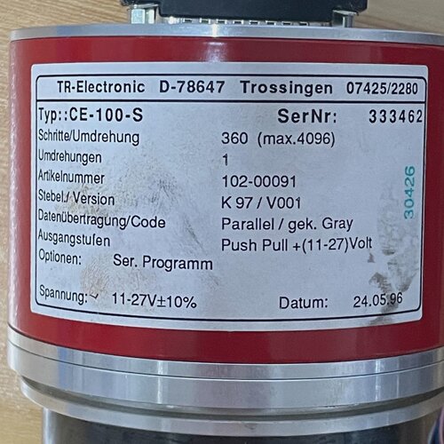 询价-德国TR帝尔编码器CE100S333462102
