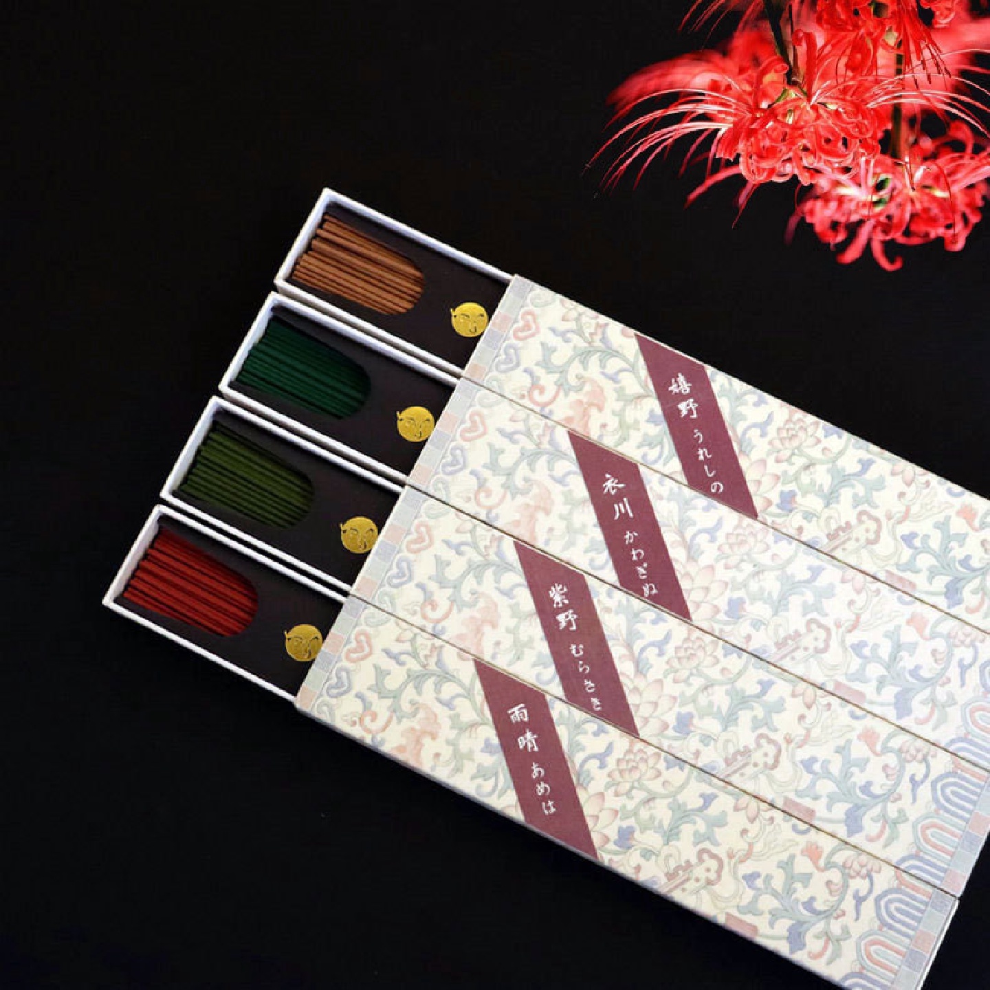 天然日式线香30g盒装日本花香居家礼佛熏香沉香禅意多味线香批发