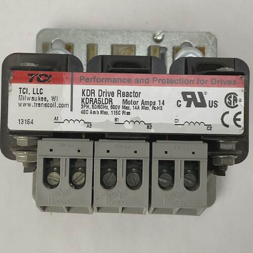 TCI KDRA5LDR KDR DRIVE REACTOR 14AMP 3PH 600V