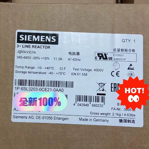 6SL32030CE210AA0电抗器-询