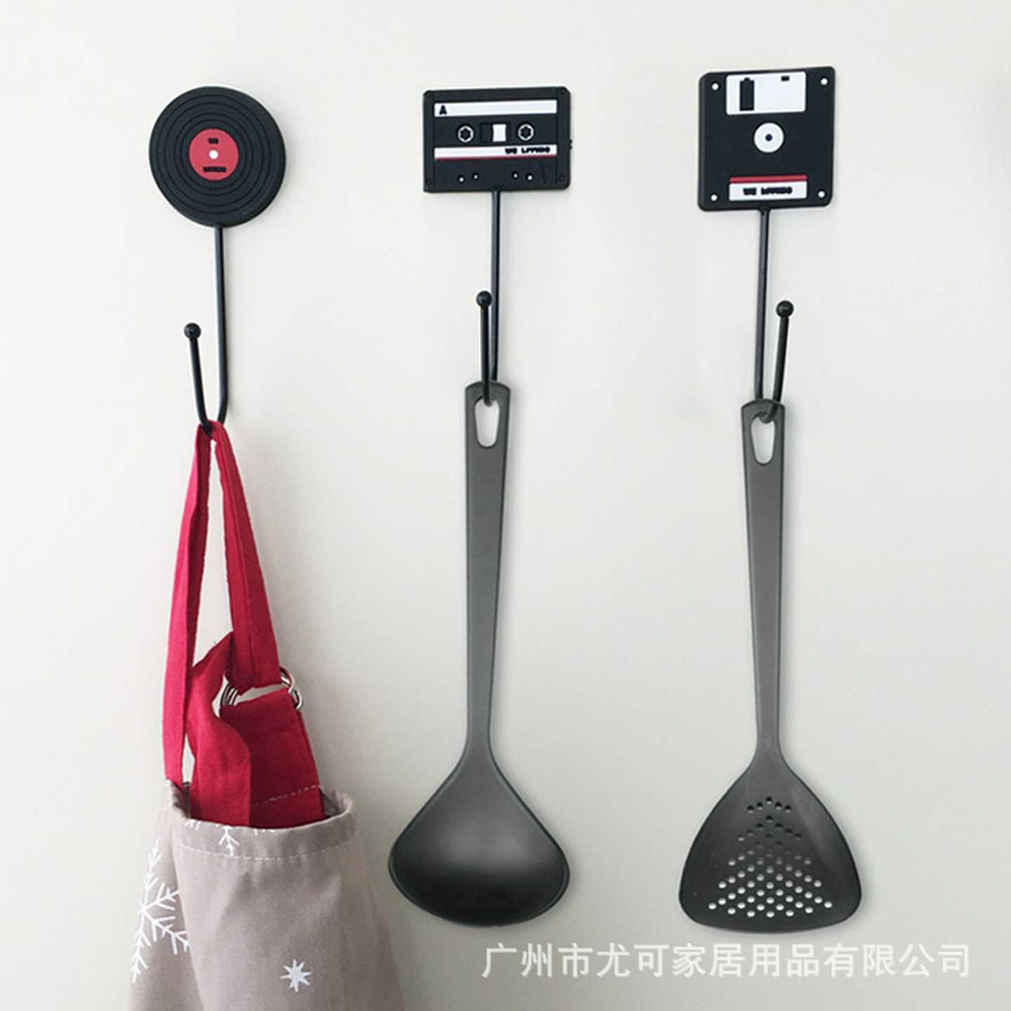 极简日韩工业风创意家居免钉复古挂钩浴室厨房门后黏胶挂衣钩