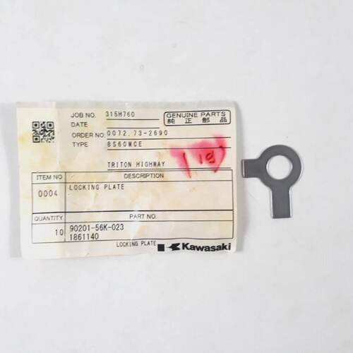 Locking Plate 9020156K023 1861140 For Kawasaki 8S60MCE Genui