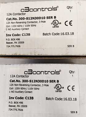 咨询-c3controls接触器300-S12N30D