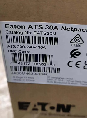 EATEN伊顿EATS30N库存清货要