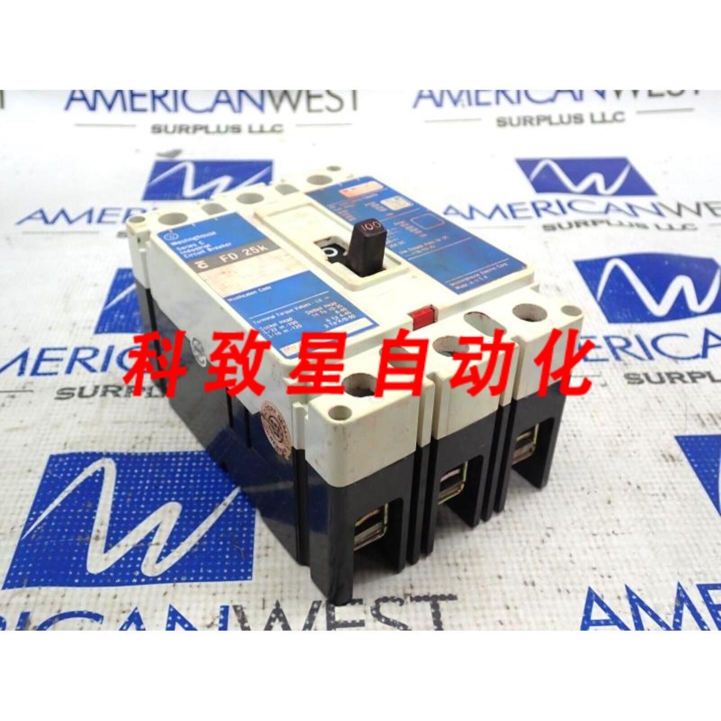 工业配件FD3100 3极100安培 600伏25KA 480V断路器