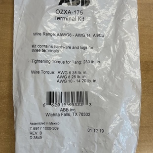 ABB OZXA175 Terminal Kit  *New in Sealed Bag*