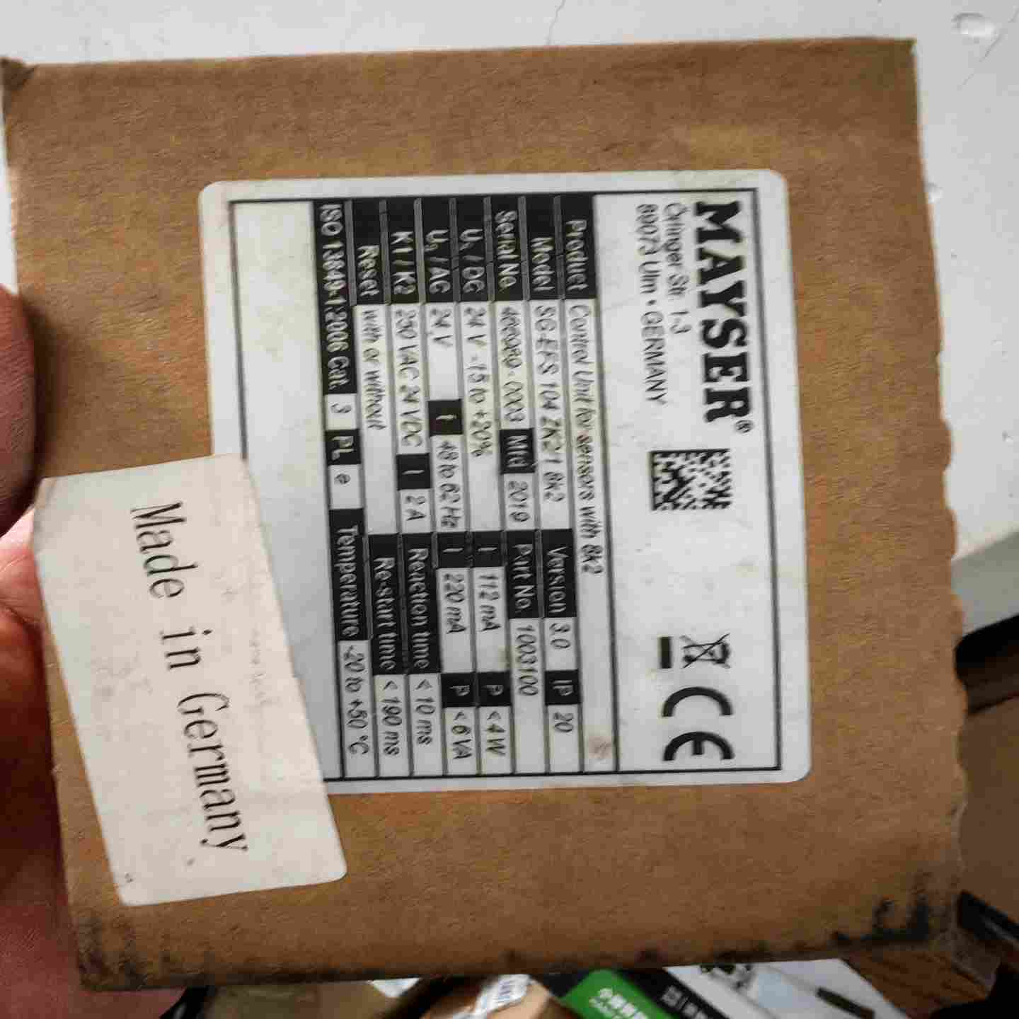 MAYSER SG-EFS-104 ZK2/1 8K2 控制~议价