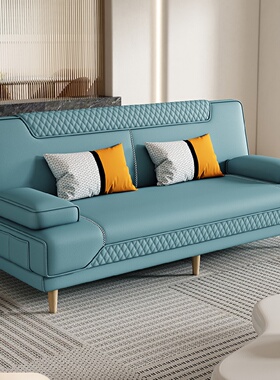 fc可折叠沙发床两用乳胶公寓小户型多功能双人家用客厅布艺懒人沙