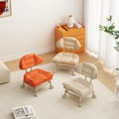 三梦万向轮小凳子家用板凳儿童小椅子沙发凳滑轮矮凳可移动小沙发