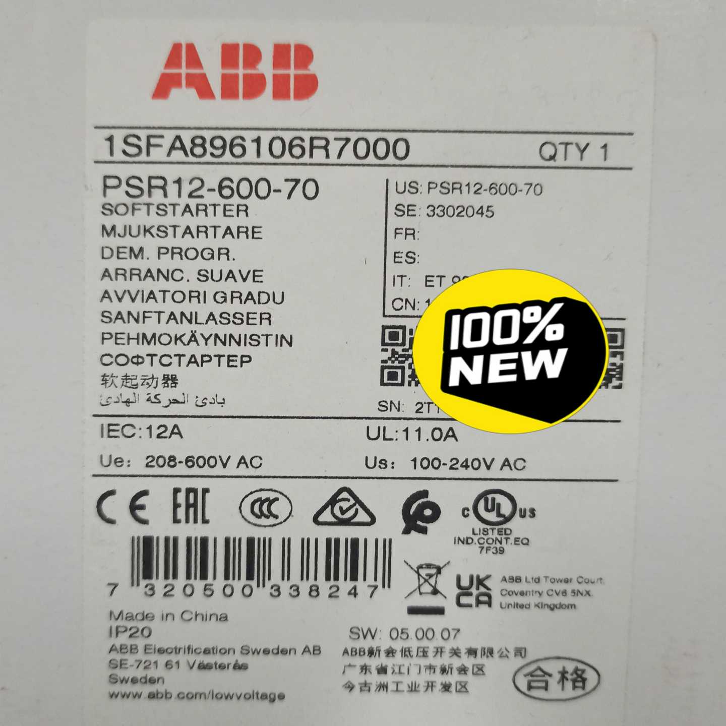【议价】软启动器PSR12-600-705.5KW适用