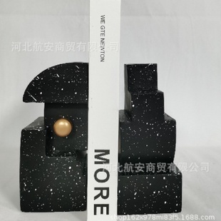 饰品工艺品 现代简约创意树脂书档书靠样板房书架书房桌面软装