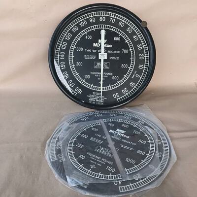 NOV MD TOTCO TYPE EB HYDRAULIC WEIGHT GAUGE INDICATOR DIAL B