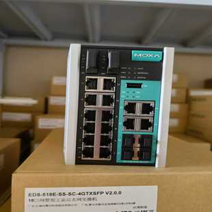 EDS 配件MOXA 518E 2个光口单模12个电口百议价 4GTXSFP