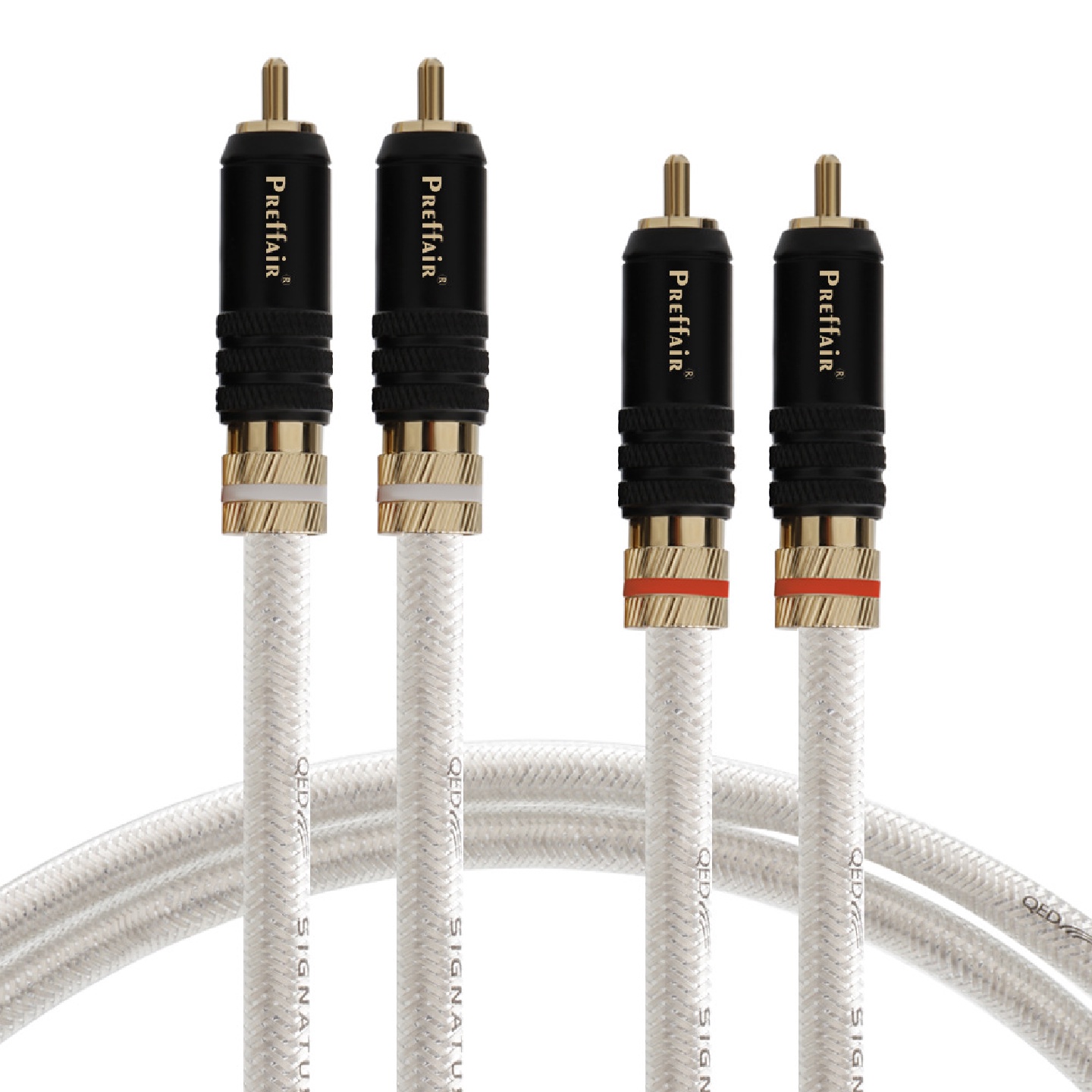 四芯镀银发烧信号线莲花RCA音频线HIFI音响解码器CD功放连接线